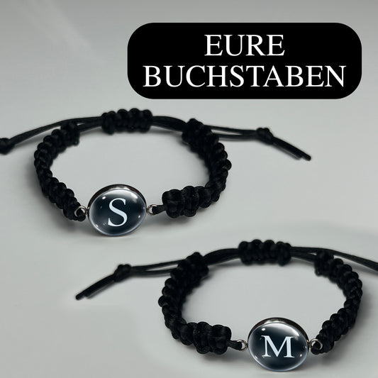 EURE BUCHSTABEN - Hochwertige Makramee Armbänder SET