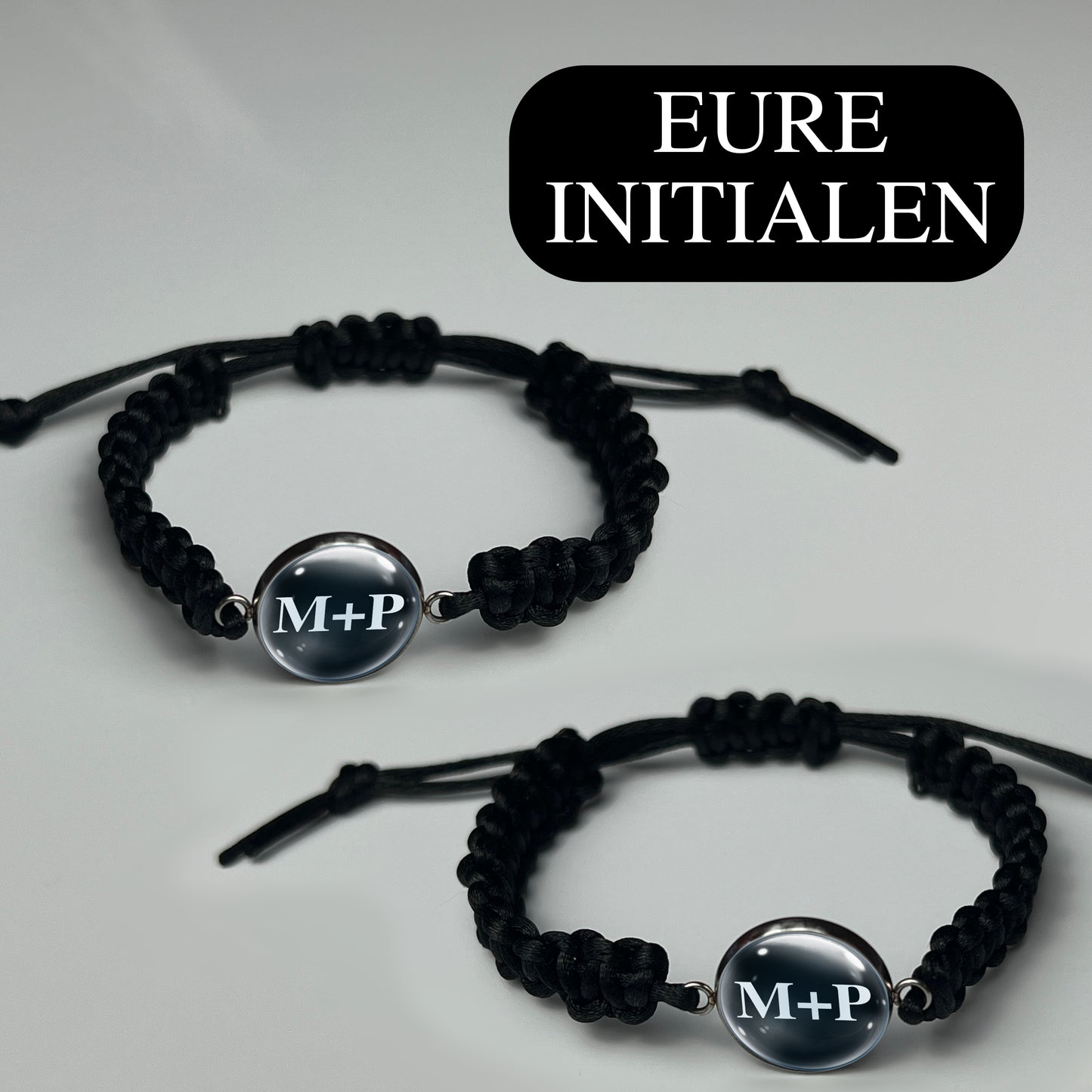 EURE INITIALEN - Hochwertige Makramee Armbänder SET